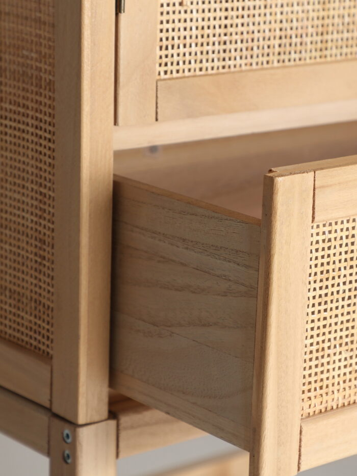 Armoire Bracke bois et rotin Lastdeco – Image 4