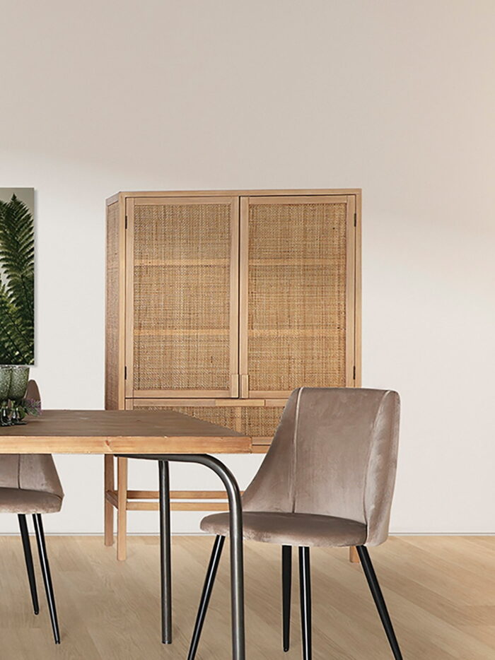 Armoire Bracke bois et rotin Lastdeco – Image 6
