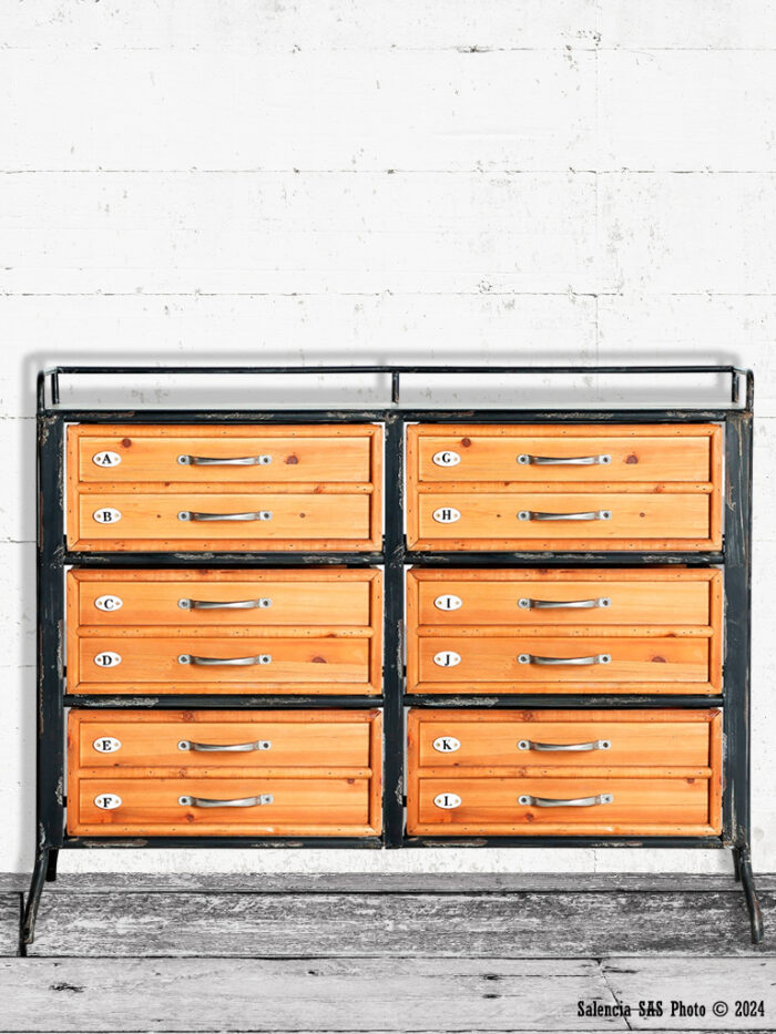 Commode multi tiroirs Rumney Lastdeco – Image 1