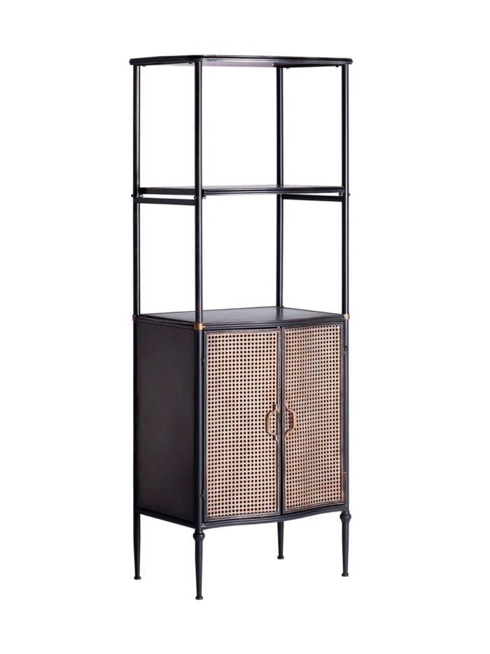 Étagère Elstob métal noir et doré Lastdeco – Image 2