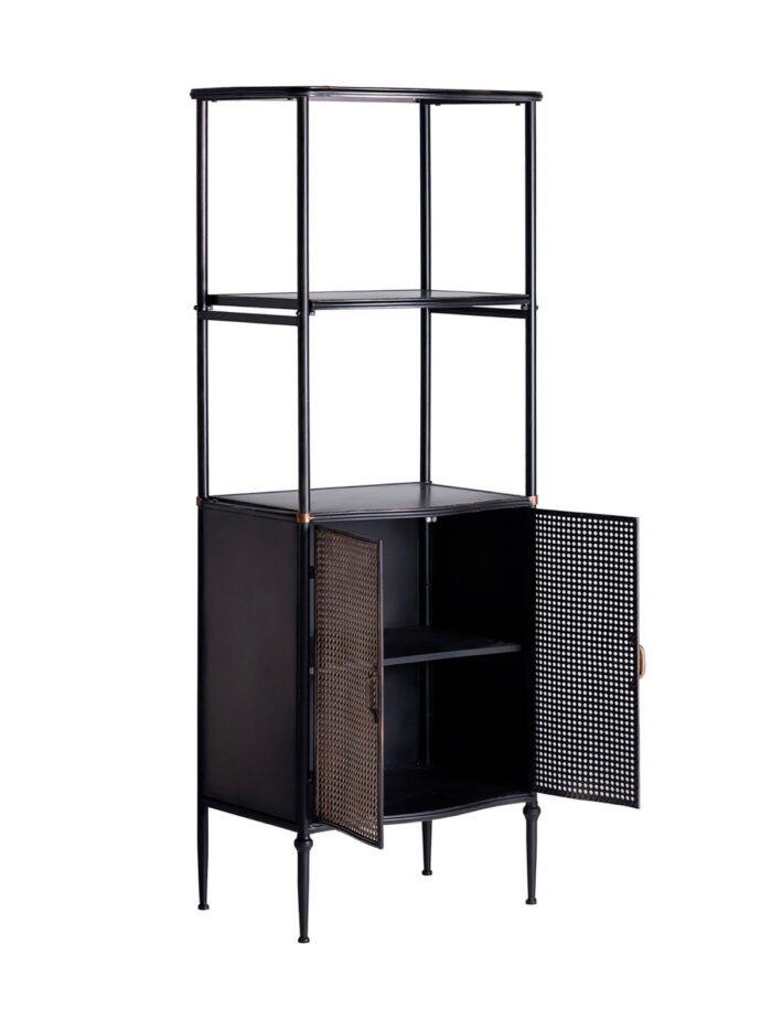 Étagère Elstob métal noir et doré Lastdeco – Image 3