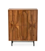 Meuble Bar Ojika 4 Portes Bois Naturel Athezza – Image 3