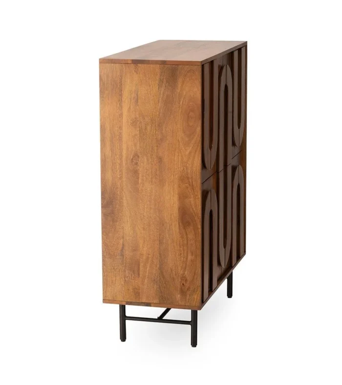 Meuble Bar Ojika 4 Portes Bois Naturel Athezza – Image 4