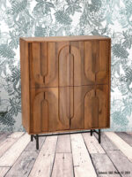 Meuble Bar Ojika 4 Portes Bois Naturel Athezza