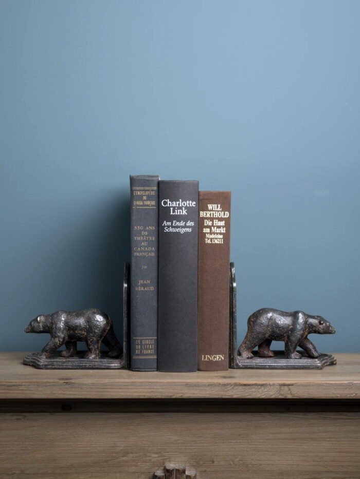 Serre-livres ours en fonte – Image 1
