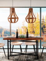 Table salon Lund métal et bois Lastdeco – Image 4