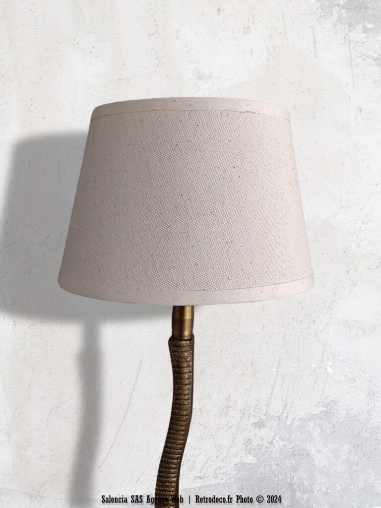 Abat-jour lin beige très grand Chehoma