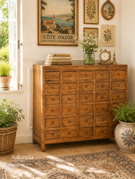 Commode acajou 30 tiroirs Mercerie Chehoma