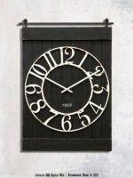 Horloge bois noir Barney Chehoma