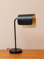 Lampe de bureau métal noire et or Inc Chehoma