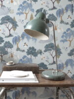 Papier peint Forêt des Contes Bleu Marianne Ratier – Image 2