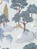 Papier peint Forêt des Contes Bleu Marianne Ratier – Image 3