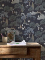 Papier peint Forêt des Contes Bleu Nuit Marianne Ratier – Image 2