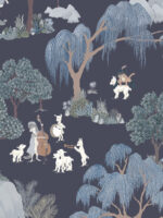 Papier peint Forêt des Contes Bleu Nuit Marianne Ratier – Image 5