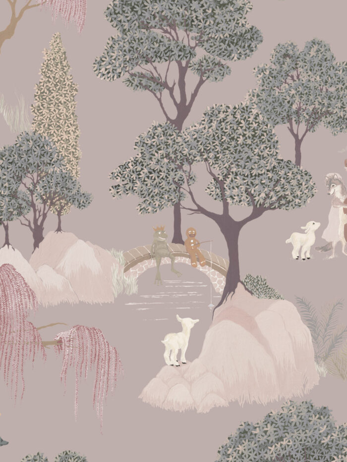 Papier peint Forêt des Contes Lilas Marianne Ratier – Image 4
