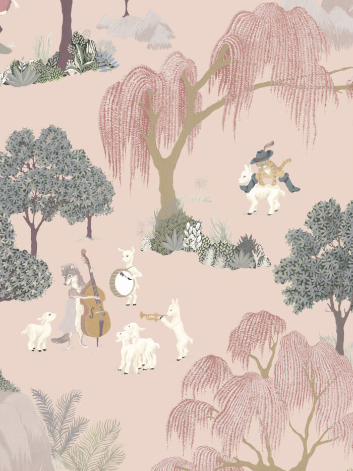 Papier peint Forêt des Contes Rose Marianne Ratier – Image 2