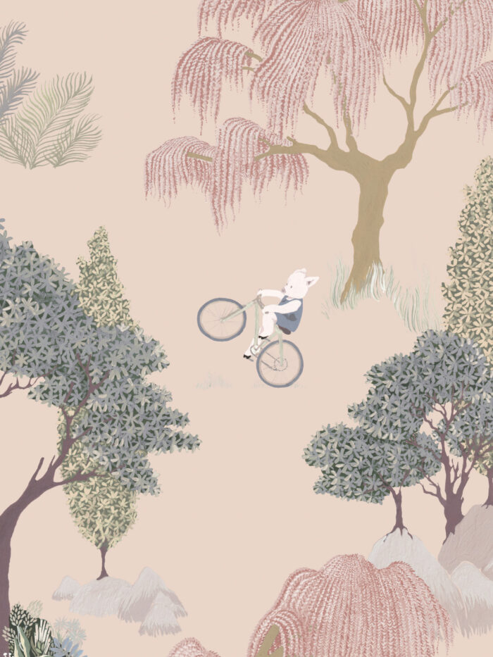 Papier peint Forêt des Contes Rose Marianne Ratier – Image 3