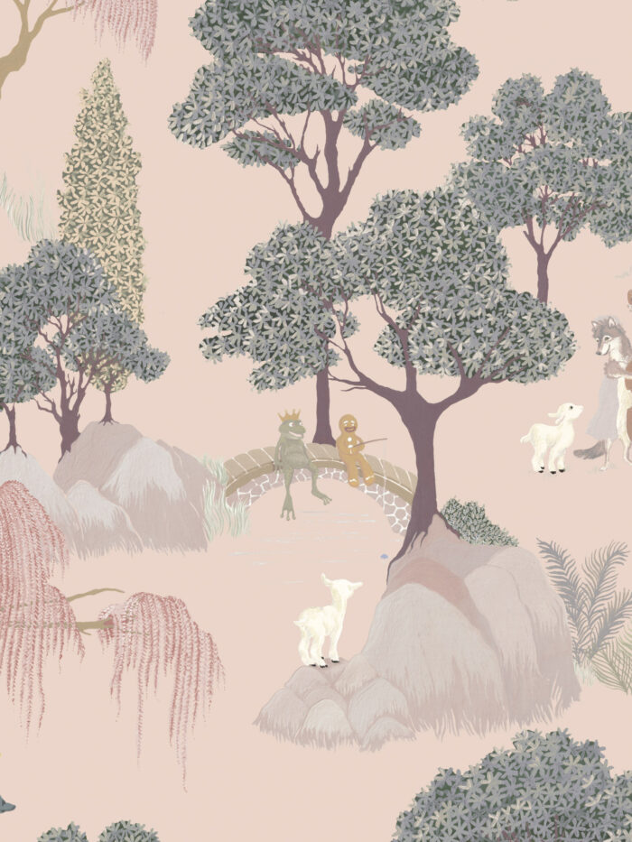 Papier peint Forêt des Contes Rose Marianne Ratier – Image 4