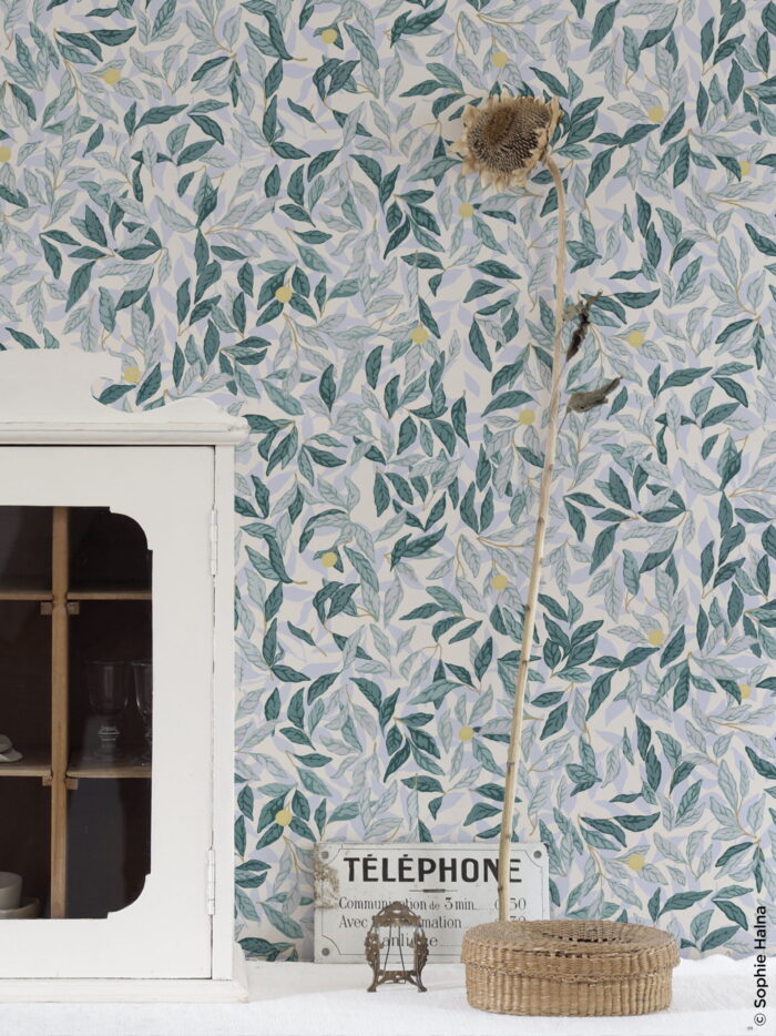Papier peint Les Nymphes Citrus Marianne Ratier