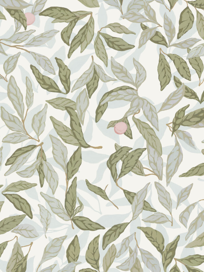 Papier peint Les Nymphes Vert Tea Marianne Ratier – Image 3