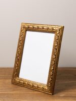 Porte photo cadre fleuri doré Chehoma – Image 2