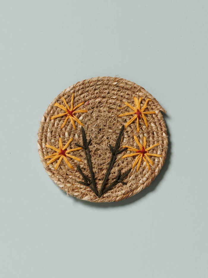 Set de 4 sous-verre jute tournesols Chehoma – Image 1