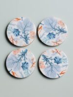 Set 4 sous-verres manguier émaillé Coraux – Image 2