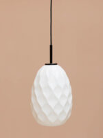 Suspension blanche à facettes Chehoma