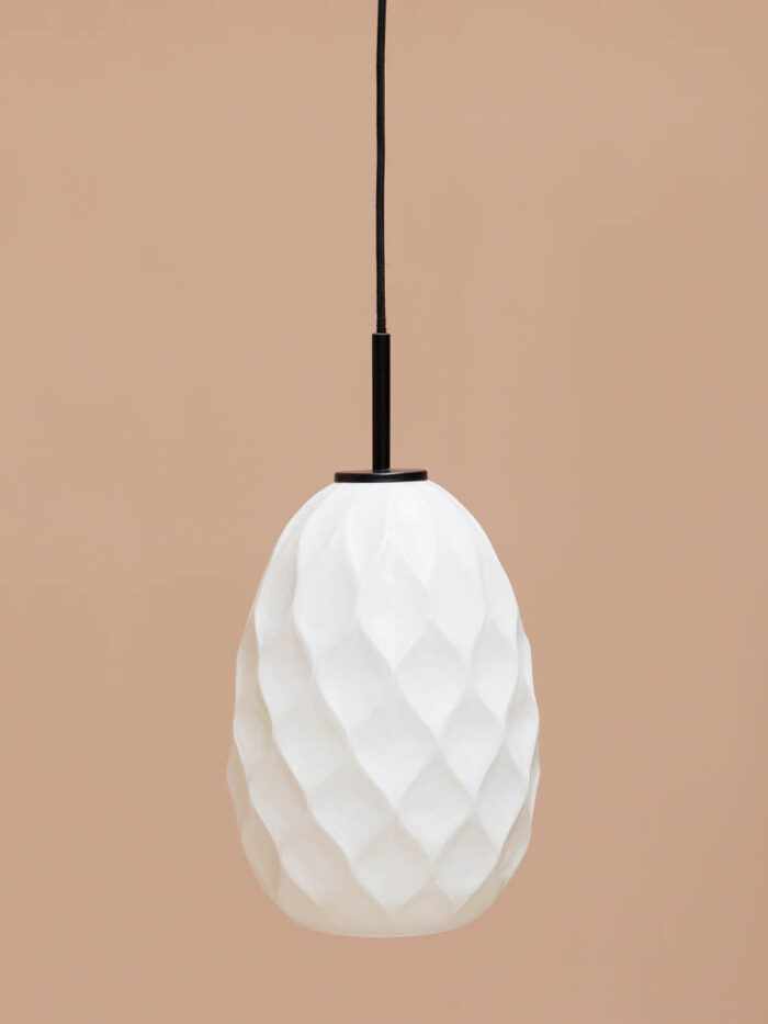 Suspension blanche à facettes Chehoma – Image 1