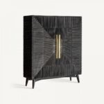 Armoire Plissé Wood Black – Image 2
