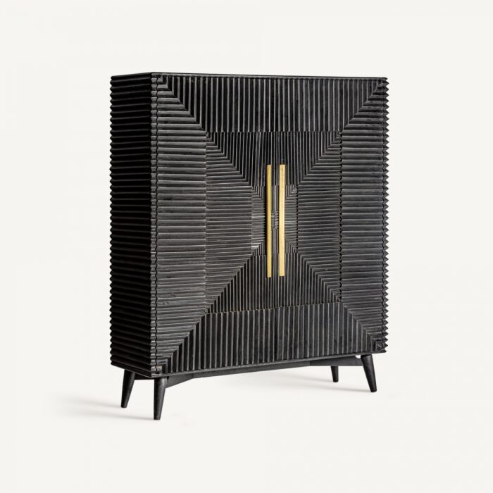 Armoire Plissé Wood Black – Image 2
