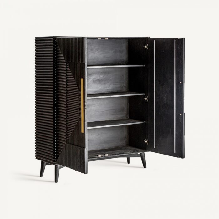 Armoire Plissé Wood Black – Image 3