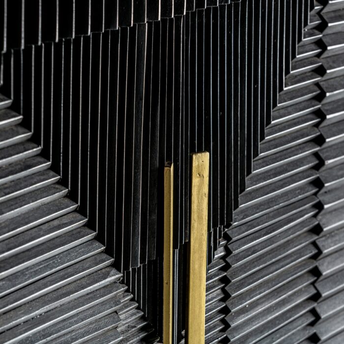 Armoire Plissé Wood Black – Image 4