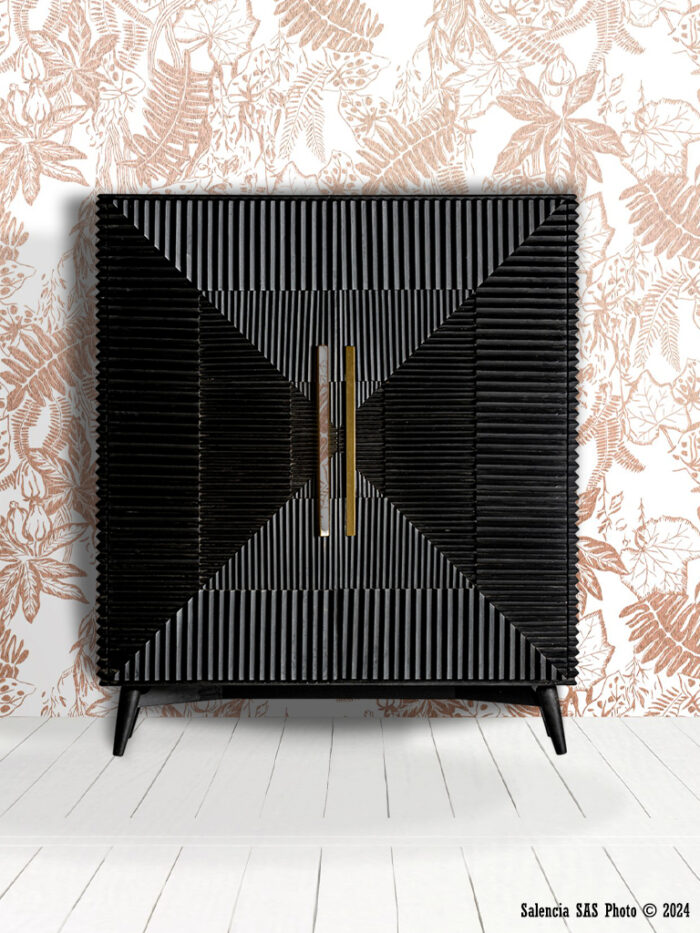 Armoire Plissé Wood Black Vical