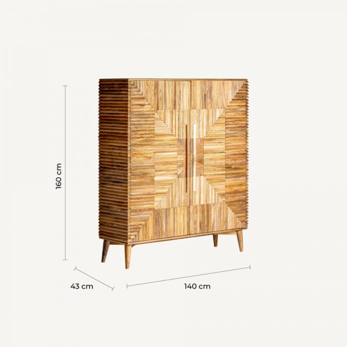 Armoire Plissé Wood Brown – Image 5