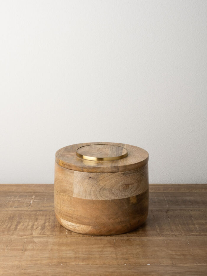 Boîte bois anneau doré Chehoma