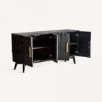 Buffet Plissé Wood Black – Image 3