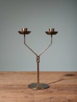 Chandelier 2 bougies laiton – Image 2
