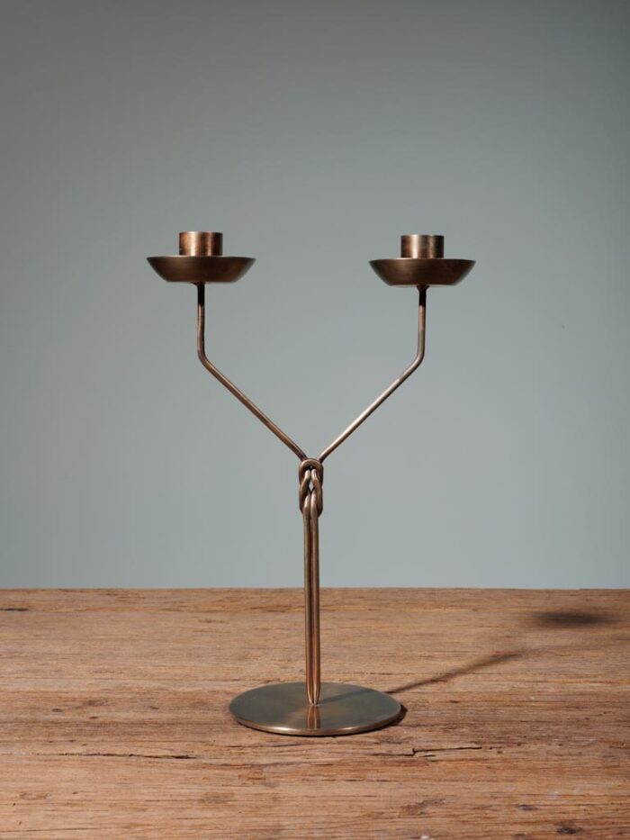 Chandelier 2 bougies laiton – Image 2