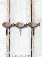 Petit porte-manteau Poissons emmitouflés CHehoma