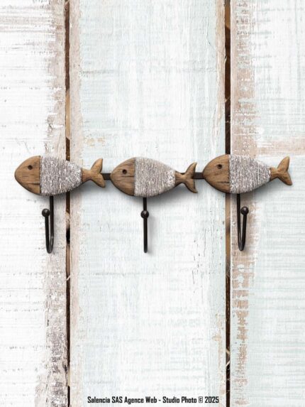 Petit porte-manteau Poissons emmitouflés CHehoma