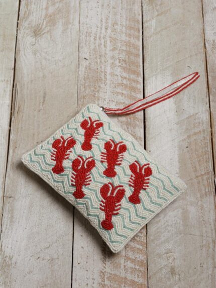 Pochette homards en perles Chehoma