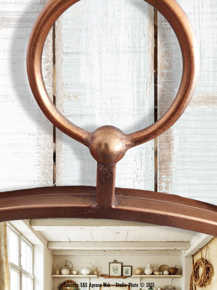 Miroir Gousset bord cuivré – Image 2
