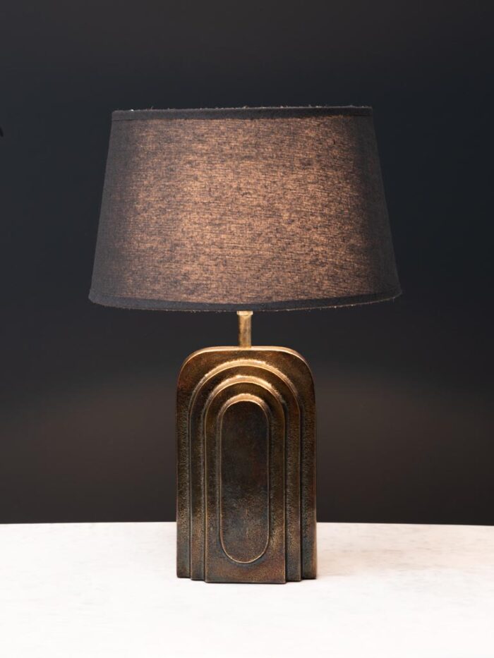 Lampe à poser dorée Art-Deco – Image 2