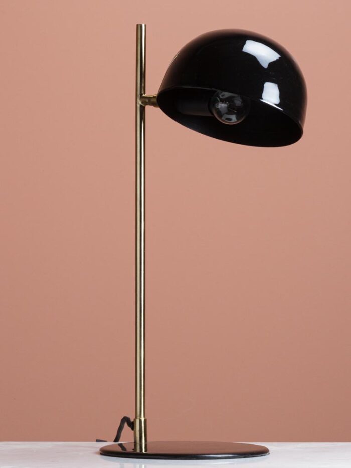 Lampe de bureau émaillée noire – Image 1
