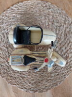 Miniature métal Moto Side-Car crème – Image 3