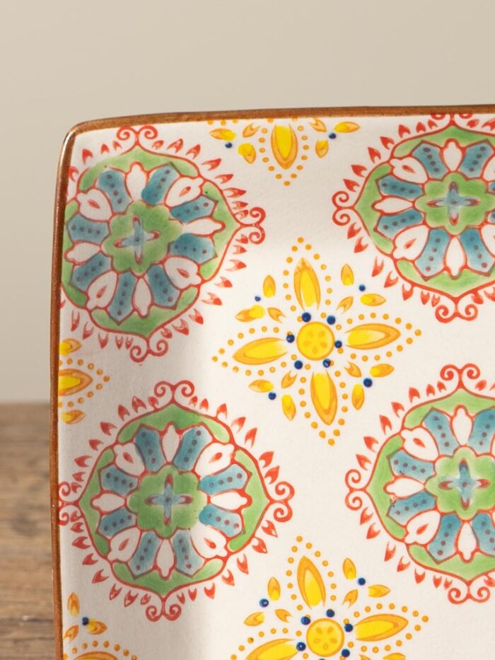 Set de 4 assiettes carrées apéro Bohemian – Image 5