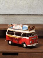 Miniature Combi VW Food truck rouge Chehoma