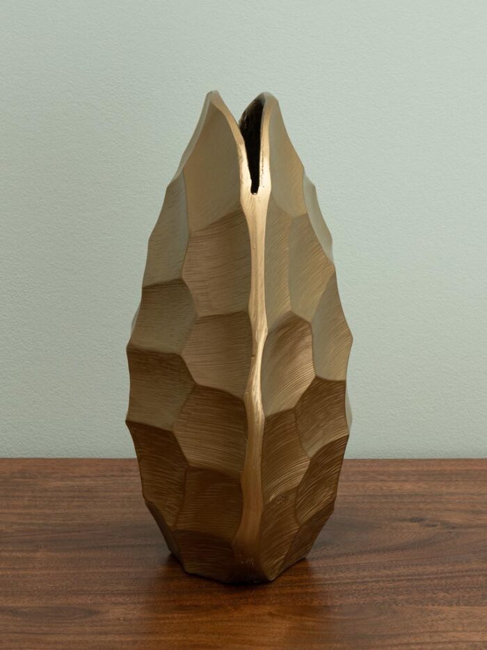 Vase carapace de tortue dorée pour fleurs séchées – Image 2