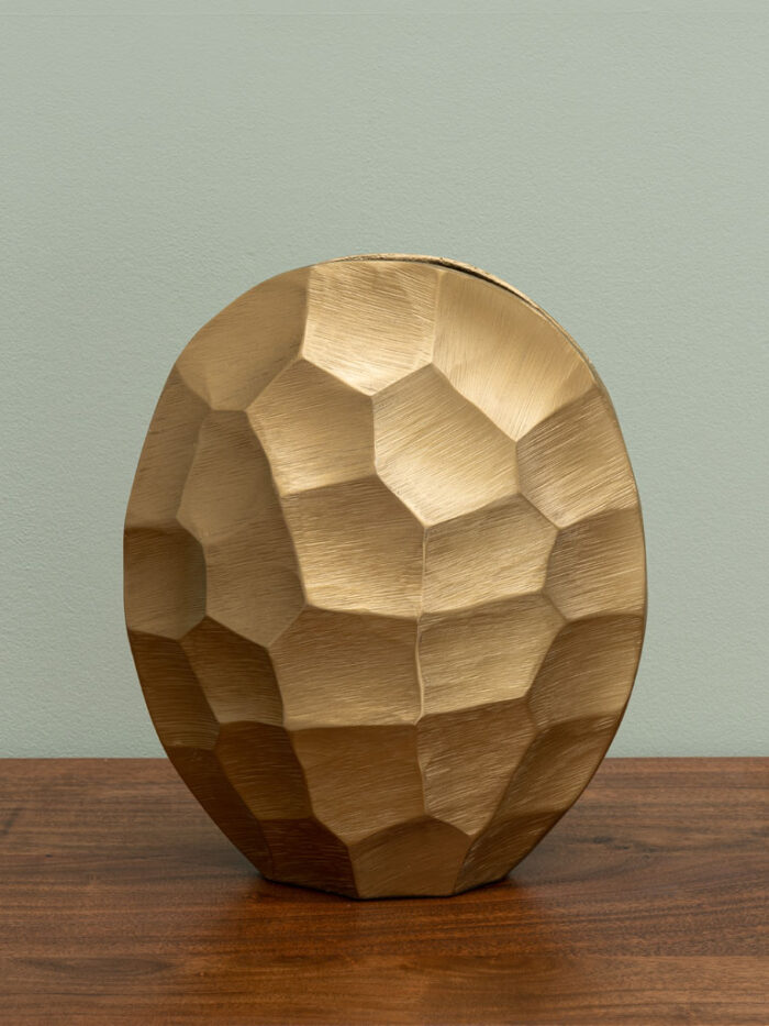 Vase carapace de tortue dorée pour fleurs séchées Chehoma